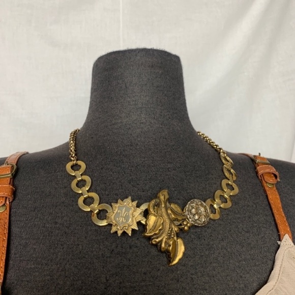 Vintage Upcycled Brass Necklace
